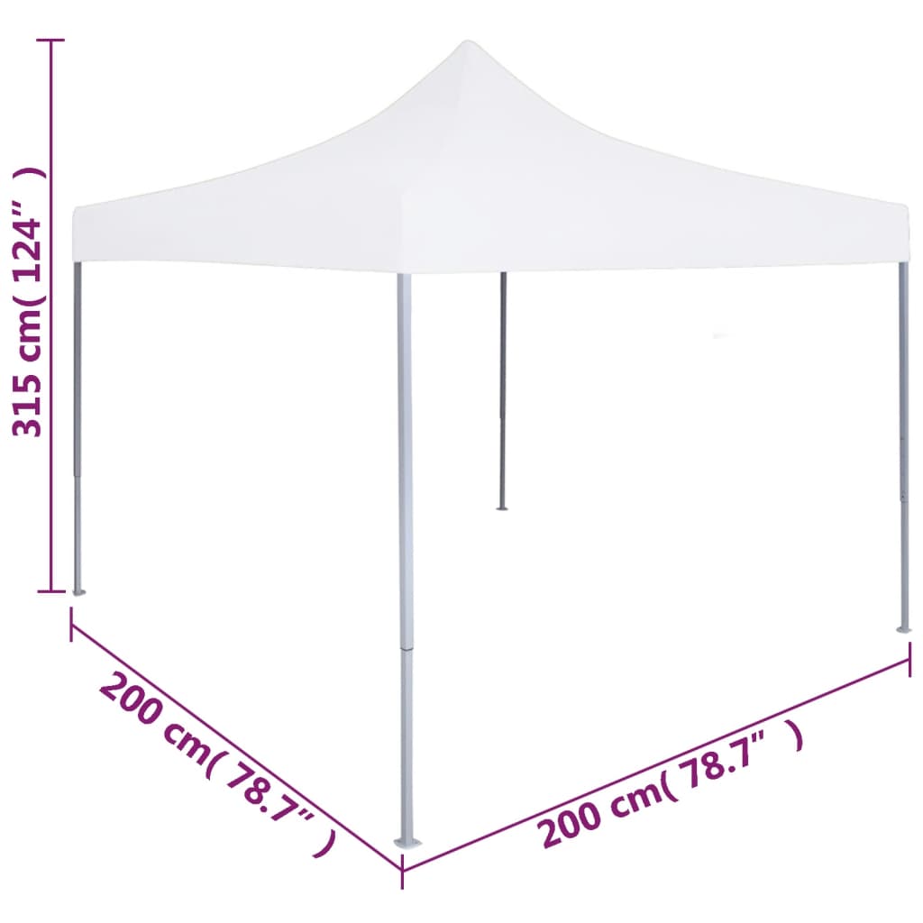 Partytent professioneel inklapbaar 2x2 m staal