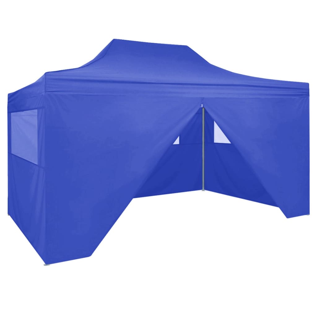 Partytent met 4 zijwanden inklapbaar 3x4 m staal wit