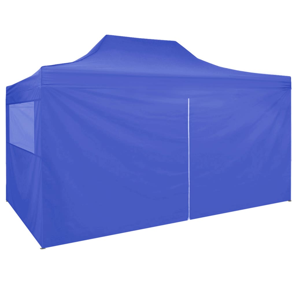 Partytent met 4 zijwanden inklapbaar 3x4 m staal wit