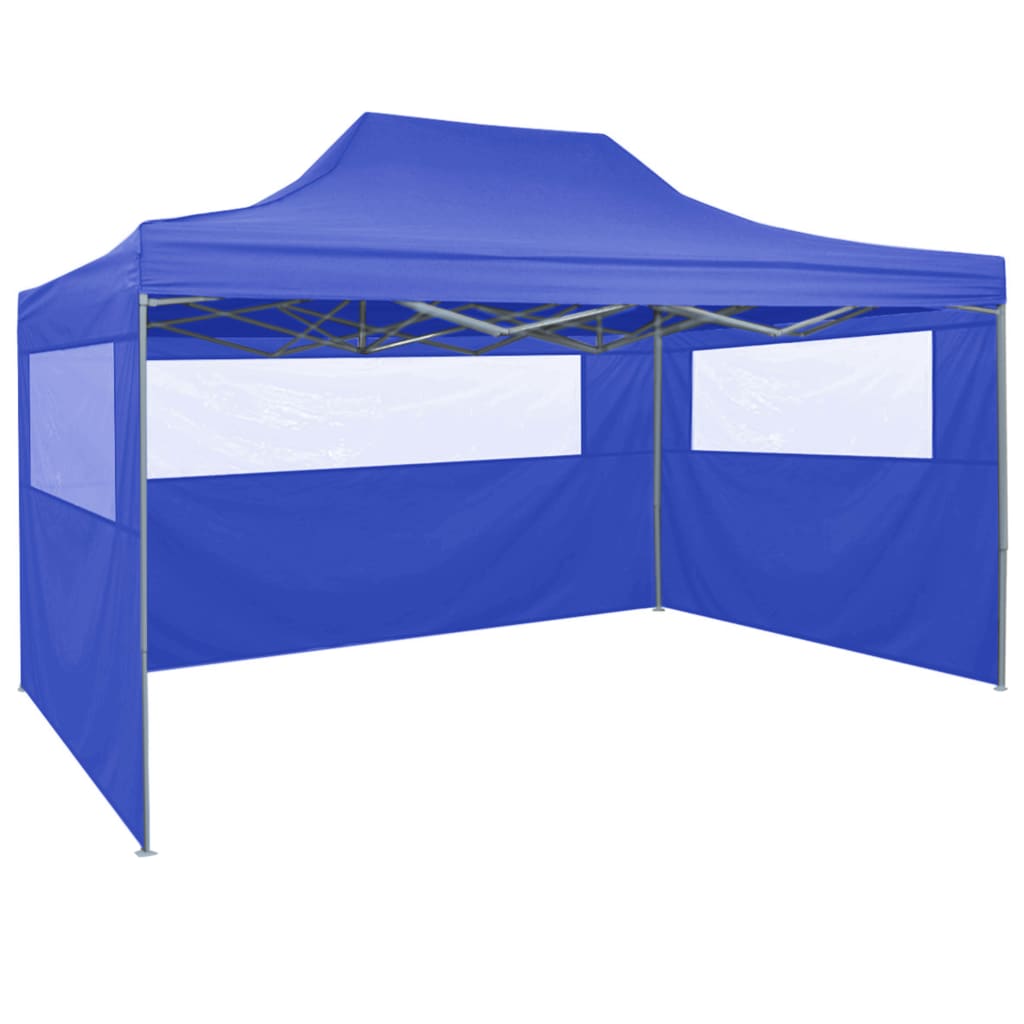 Partytent met 4 zijwanden inklapbaar 3x4 m staal wit