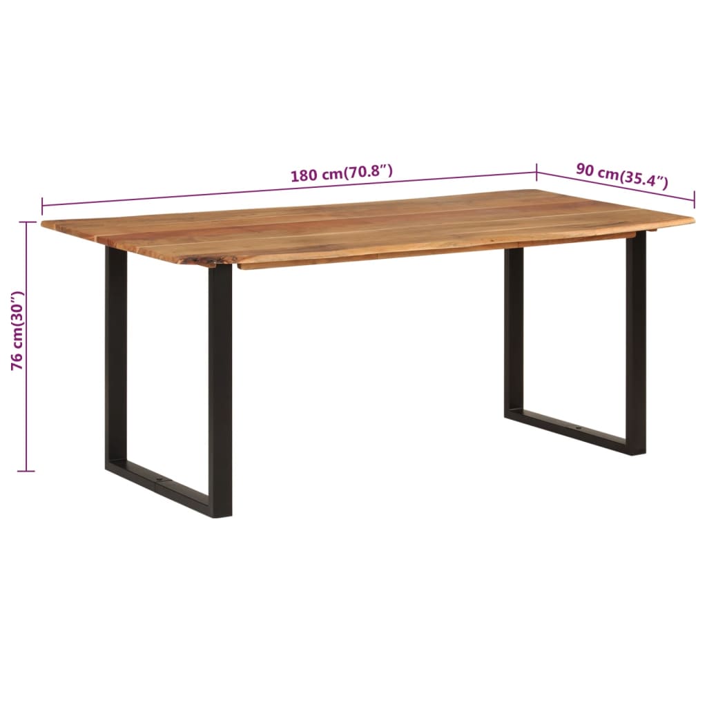 Dining table 110x50x76 cm solid acacia wood