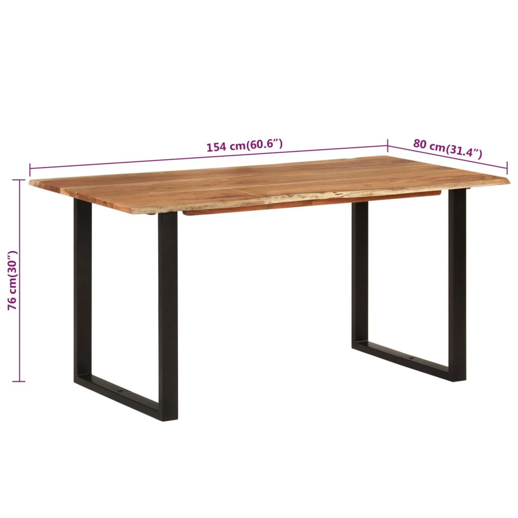 Dining table 110x50x76 cm solid acacia wood