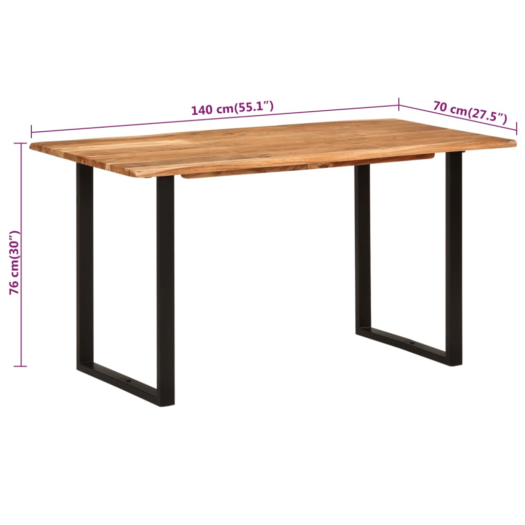 Dining table 110x50x76 cm solid acacia wood