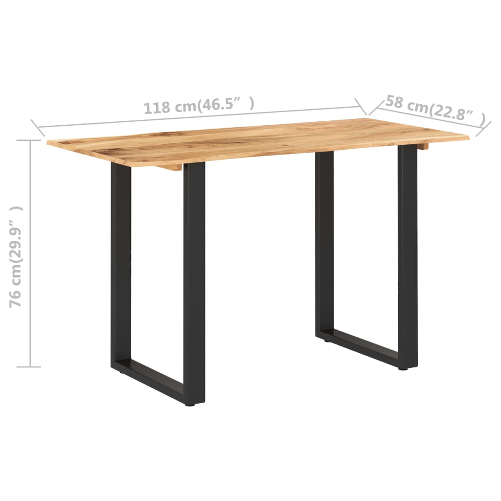 Dining table 110x50x76 cm solid acacia wood