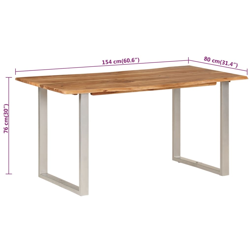 Dining table 110x50x76 cm solid acacia wood