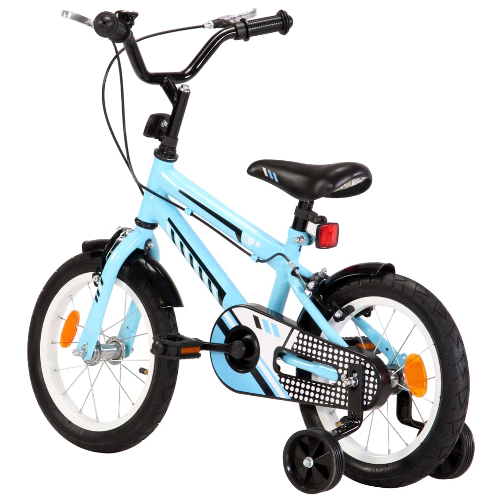 Kinderfiets 16 inch zwart en blauw