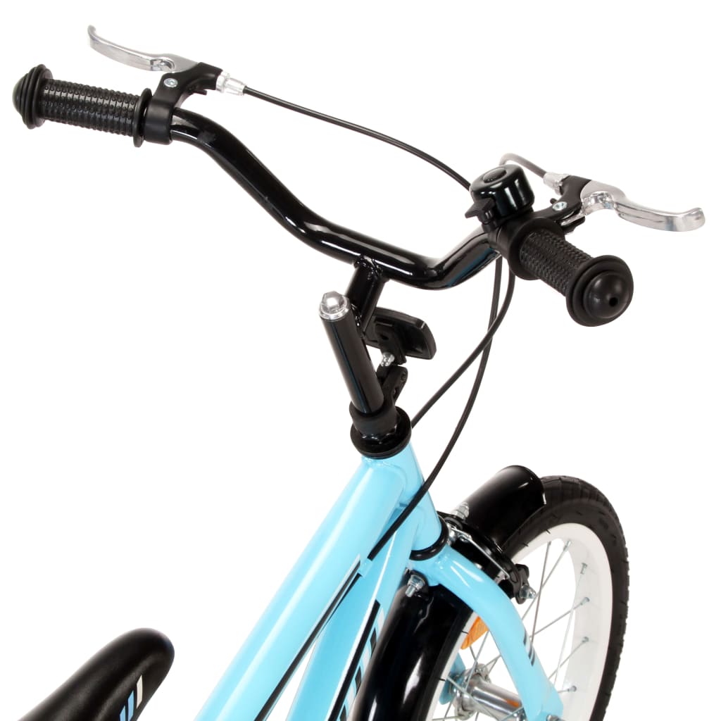 Kinderfiets 14 inch zwart en blauw