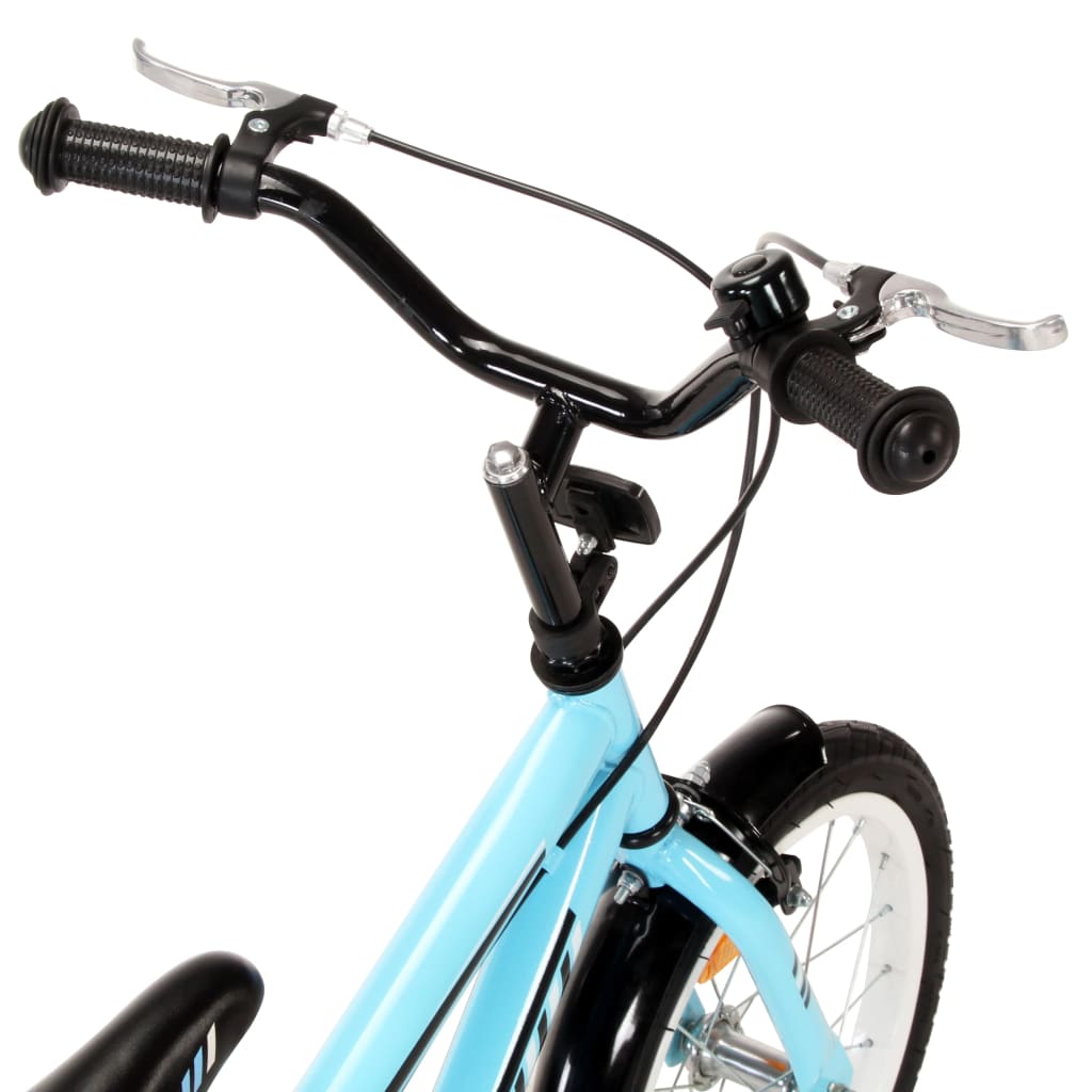 Kinderfiets 16 inch zwart en blauw