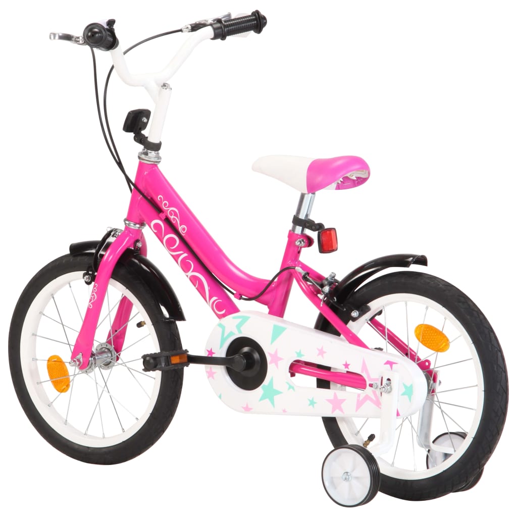 Kinderfiets 14 inch zwart en blauw