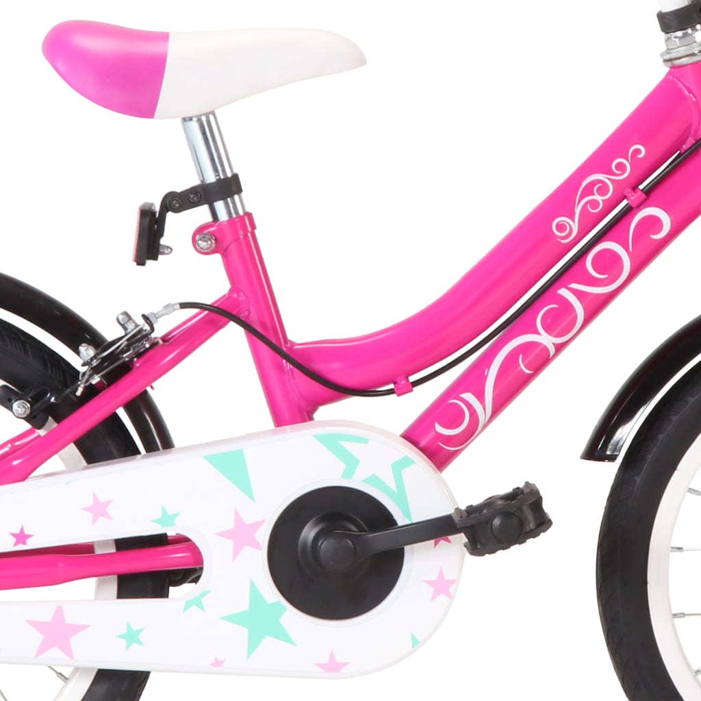 Kinderfiets 16 inch zwart en blauw