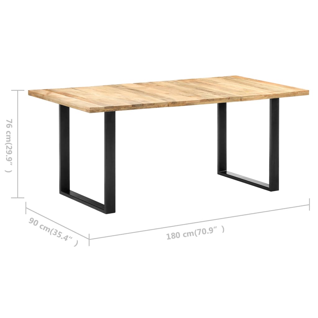 Eettafel 180x90x76 cm massief gerecycled hout