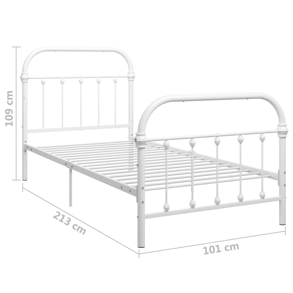 Bedframe metaal 90x200 cm