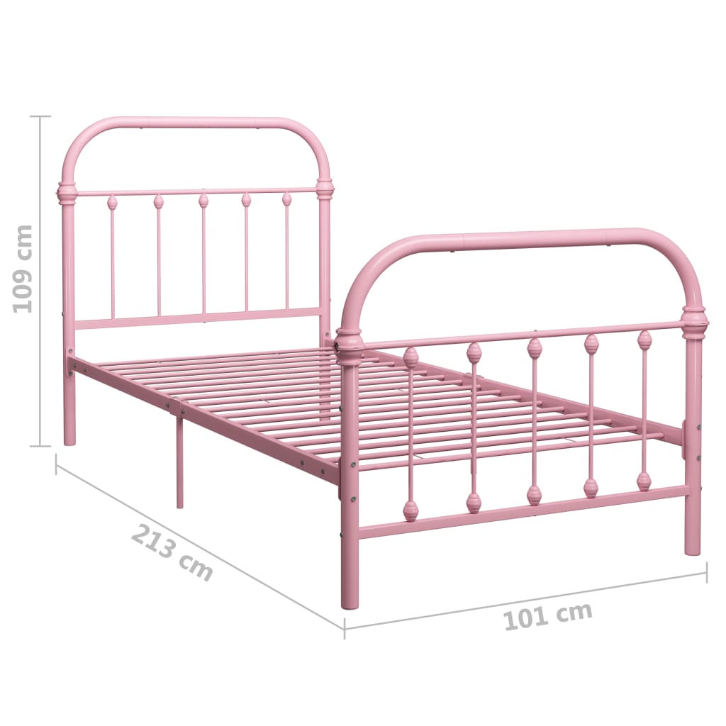 Bedframe metaal 90x200 cm