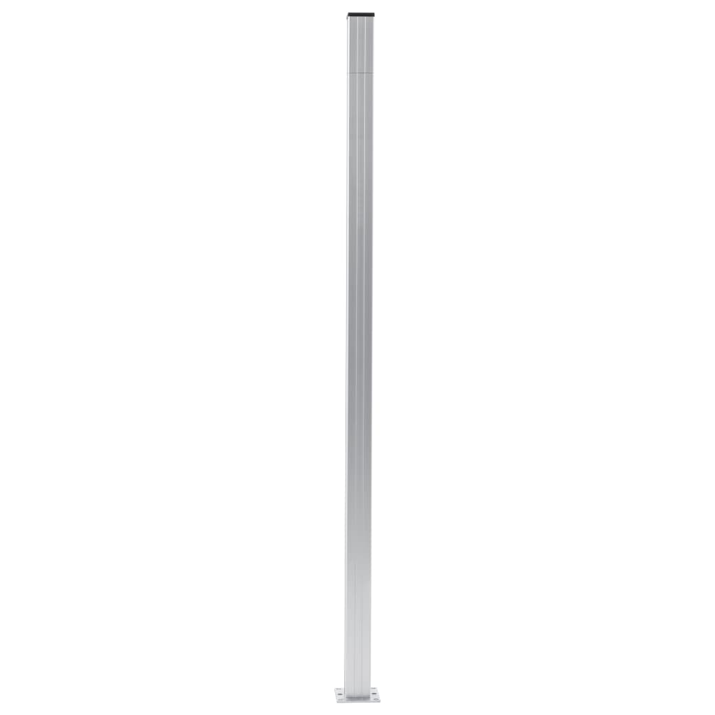 Schuttingpalen 3 st 185 cm aluminium