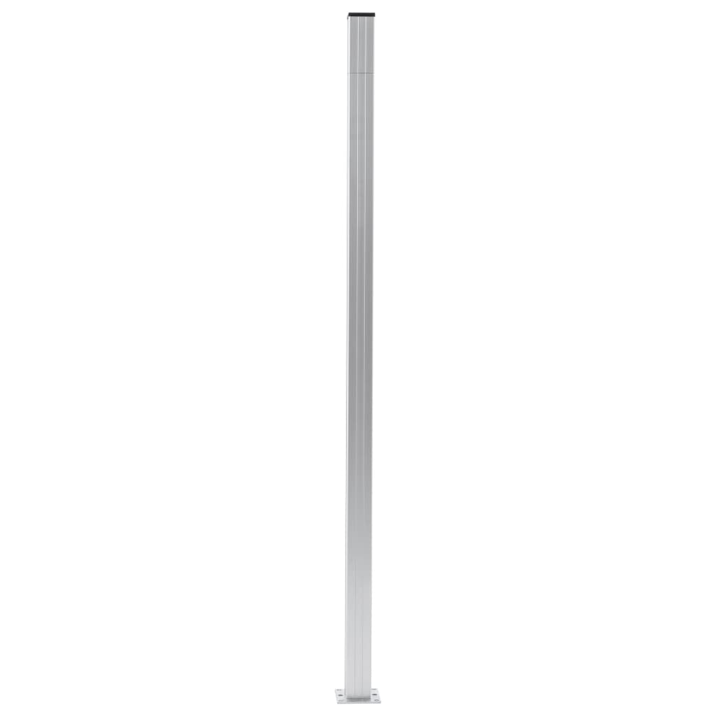 Schuttingpalen 3 st 185 cm aluminium