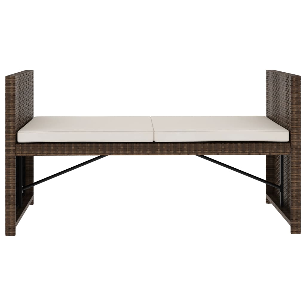 5-delige Loungeset met kussens poly rattan