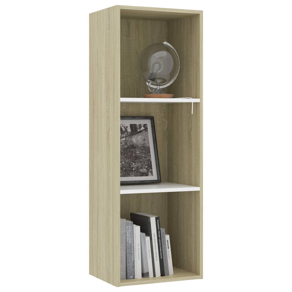 Boekenkast 60x30x189 cm bewerkt hout eikenkleurig