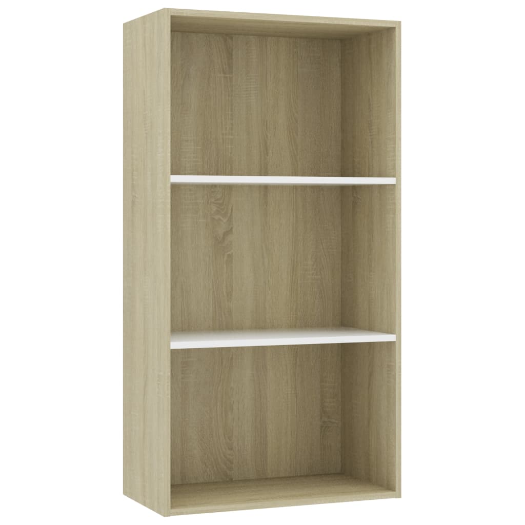 Boekenkast 60x30x189 cm bewerkt hout eikenkleurig