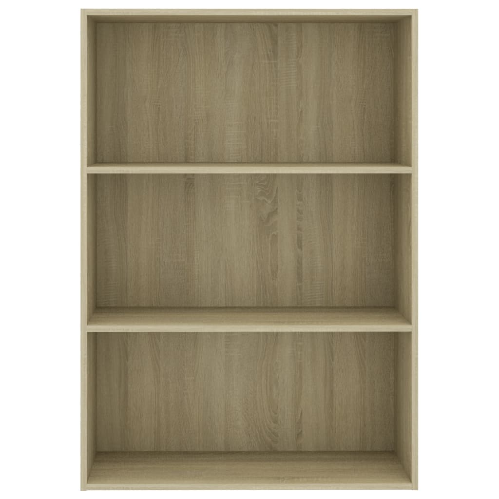 Boekenkast 60x30x189 cm bewerkt hout eikenkleurig