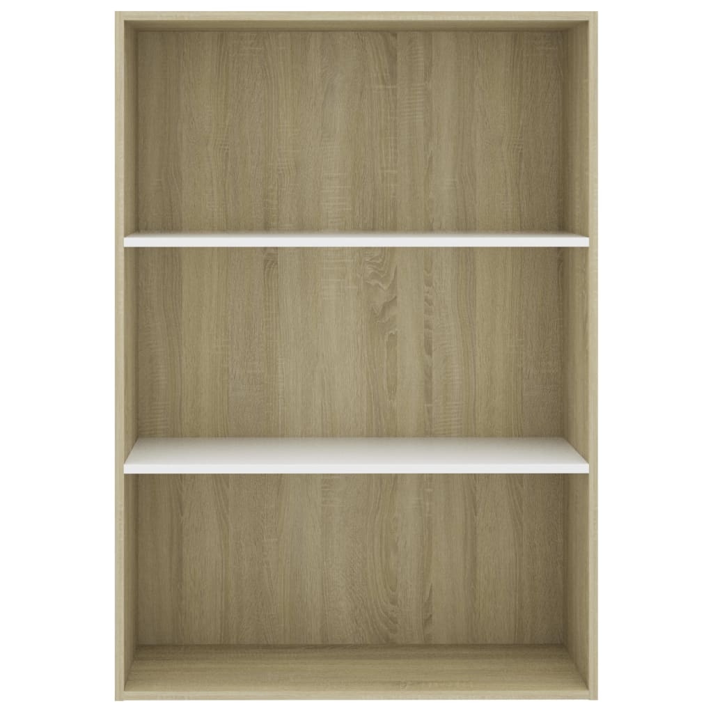 Boekenkast 60x30x189 cm bewerkt hout eikenkleurig