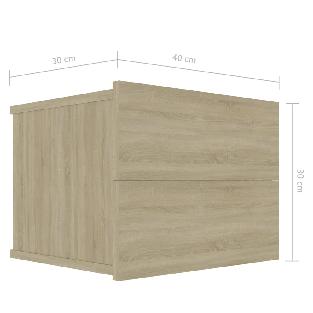 Nachtkastjes 2 st 40x30x30 cm bewerkt hout