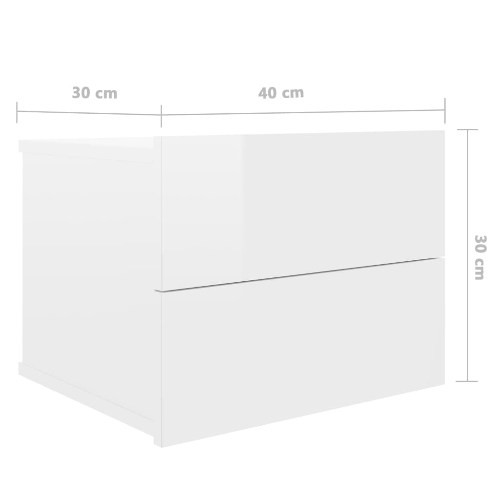 Nachtkastjes 2 st 40x30x30 cm bewerkt hout