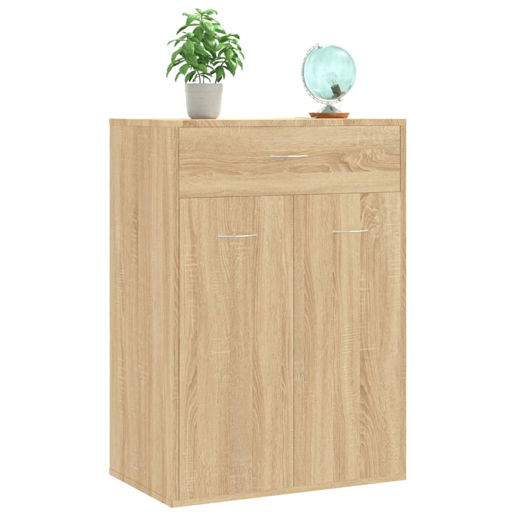 Schoenenkast 60x35x84 cm bewerkt hout eikenkleurig