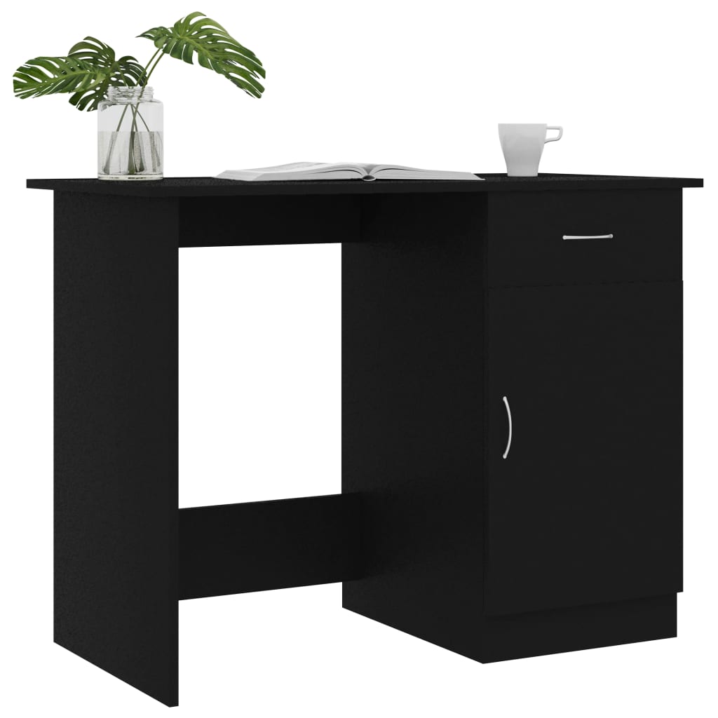 Bureau 100x50x76 cm bewerkt hout bruin eikenkleur