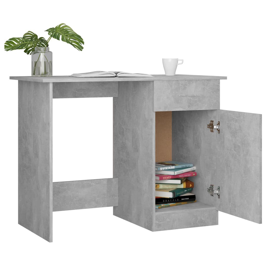 Bureau 100x50x76 cm bewerkt hout bruin eikenkleur