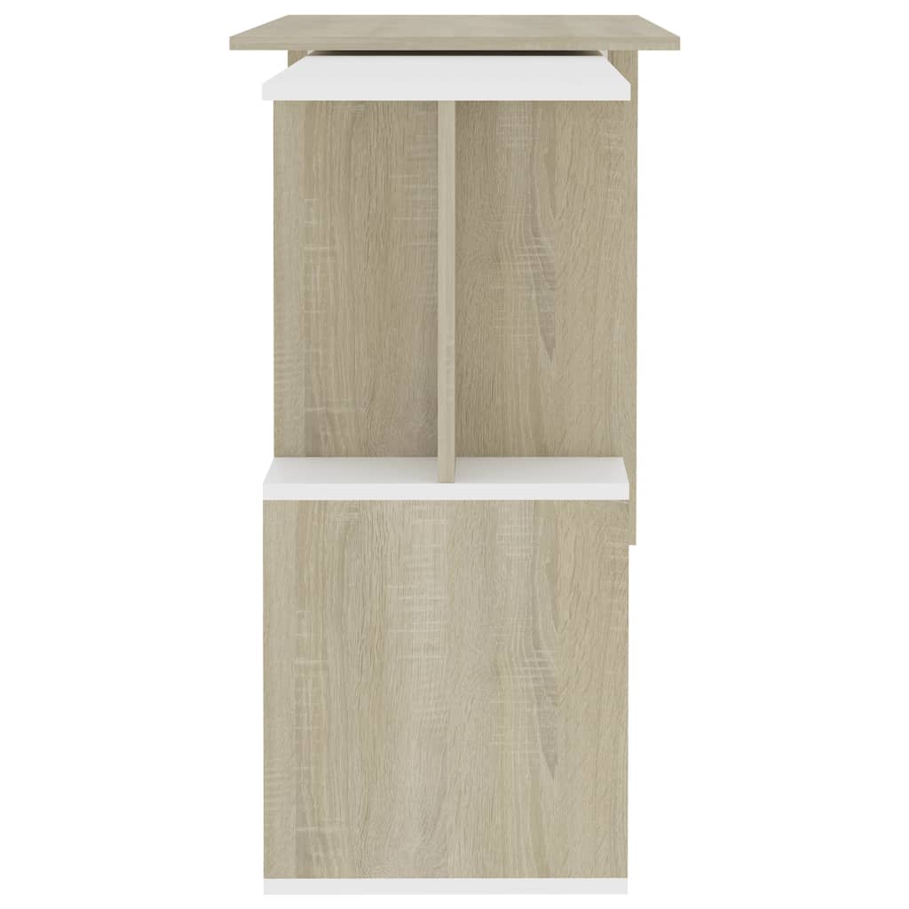 Hoekbureau 200x50x76 cm bewerkt hout eikenkleurig