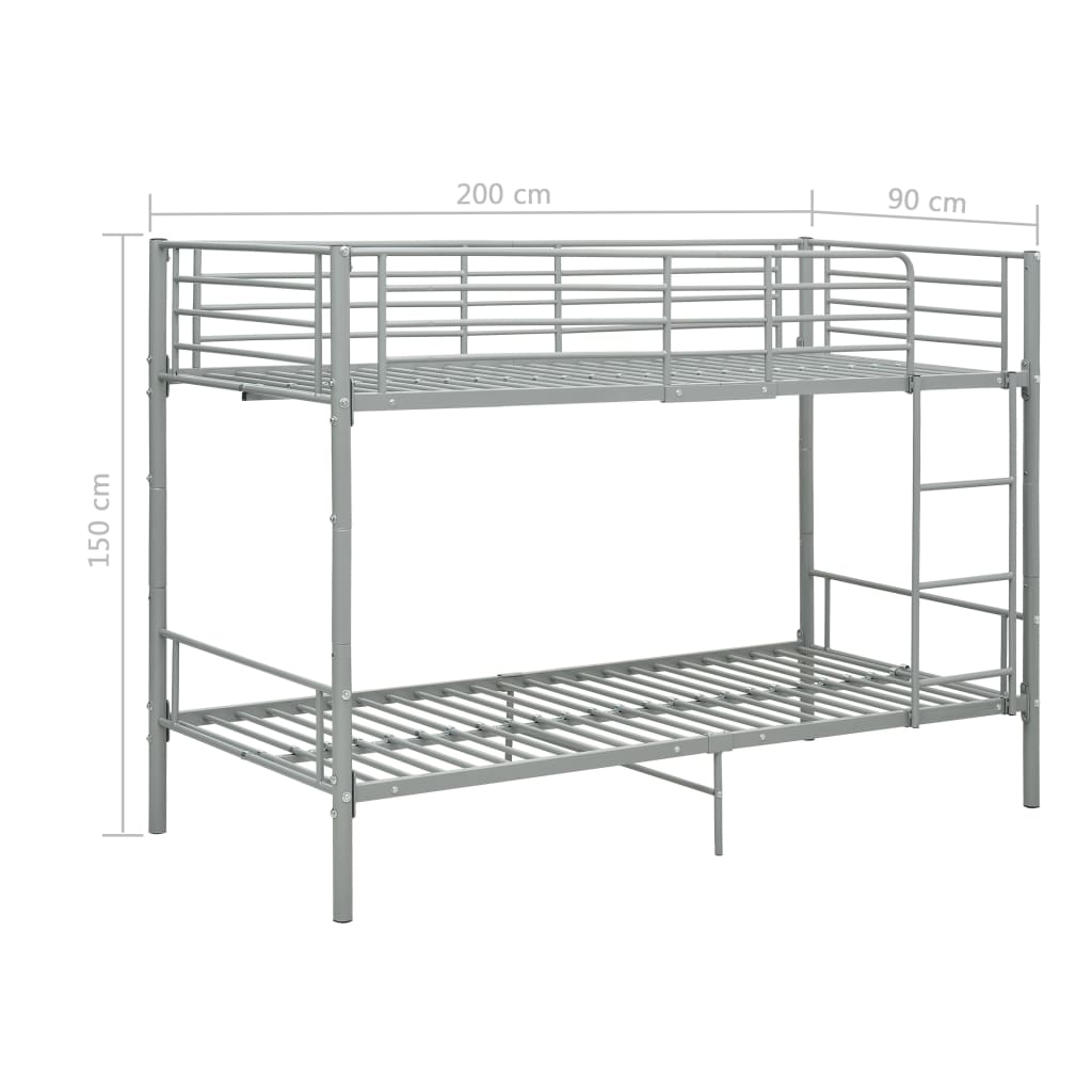 Stapelbed metaal 90x200 cm