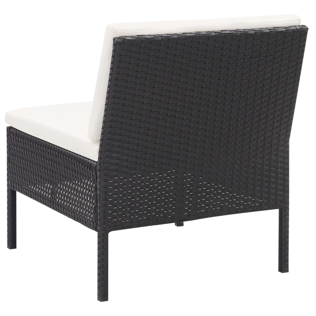 6-delige Loungeset met kussens poly rattan