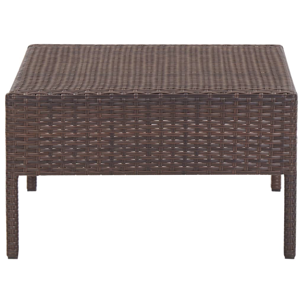 5-delige Loungeset met kussens poly rattan