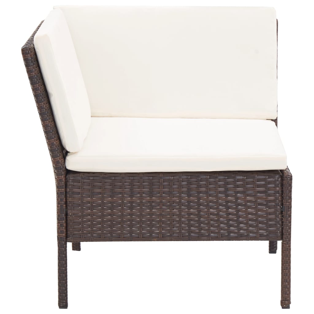 8-delige Loungeset met kussens poly rattan