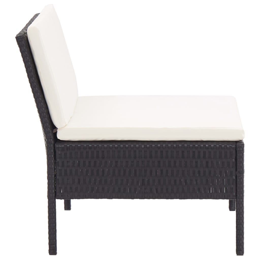 8-delige Loungeset met kussens poly rattan