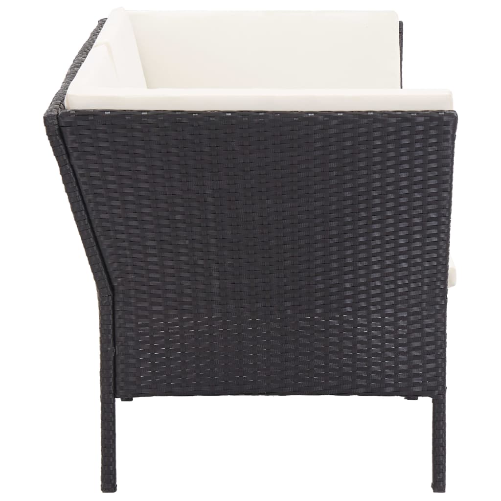 8-delige Loungeset met kussens poly rattan