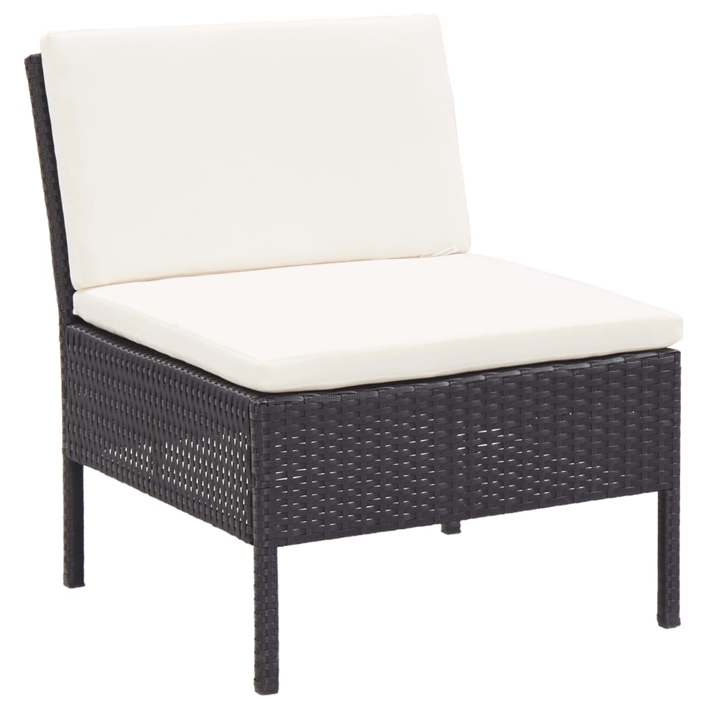 8-delige Loungeset met kussens poly rattan