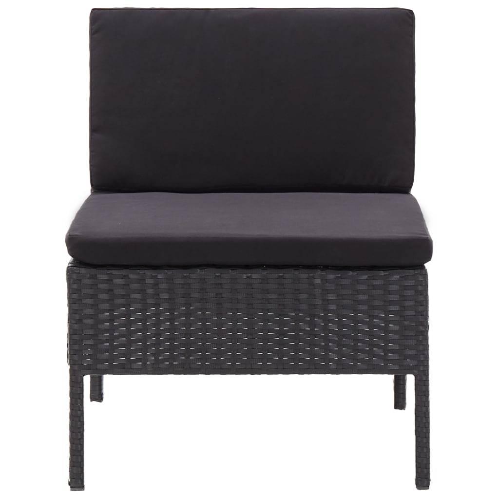 8-delige Loungeset met kussens poly rattan