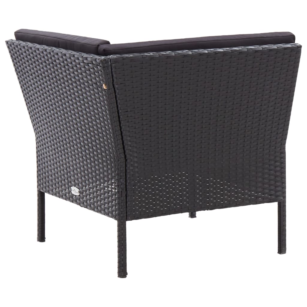 8-delige Loungeset met kussens poly rattan