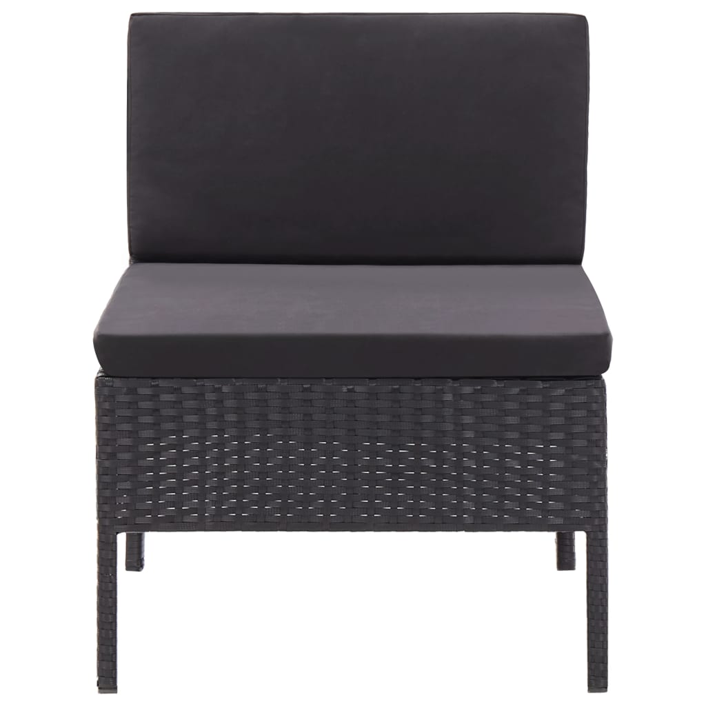 3-delige Loungeset met kussens poly rattan