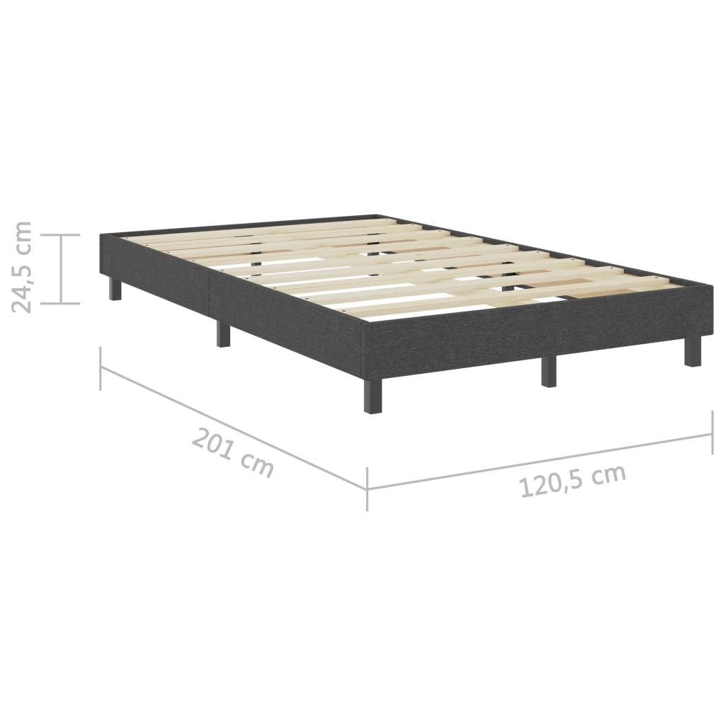 Boxspringframe stof grijs 90x200 cm