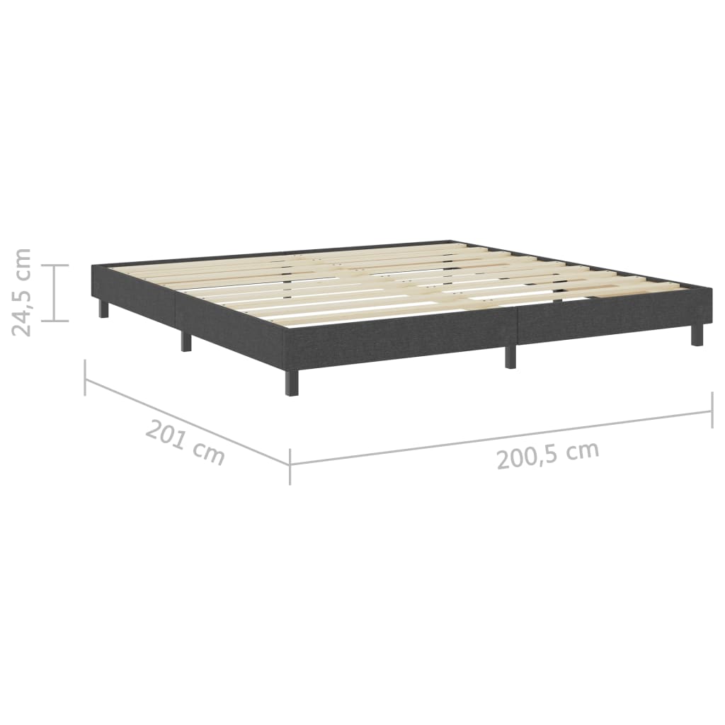 Boxspringframe stof grijs 90x200 cm