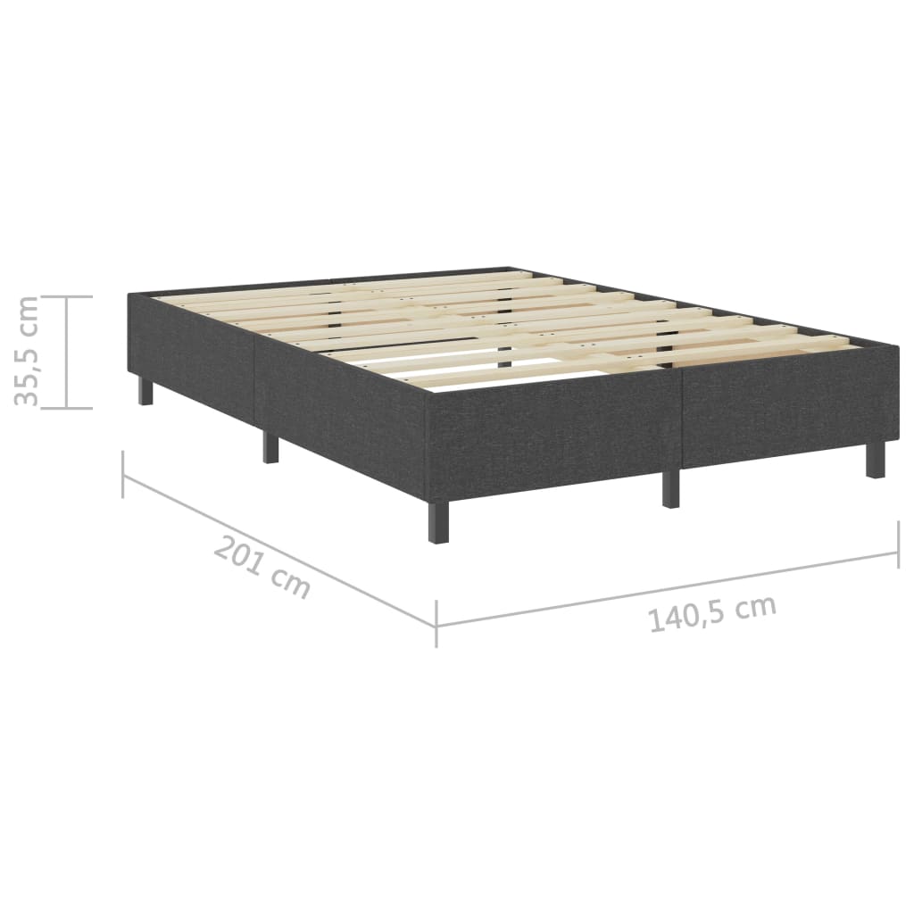 Boxspringframe stof grijs 90x200 cm