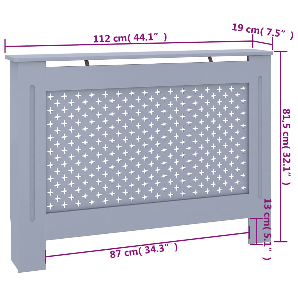 Radiatorombouw 78 cm MDF