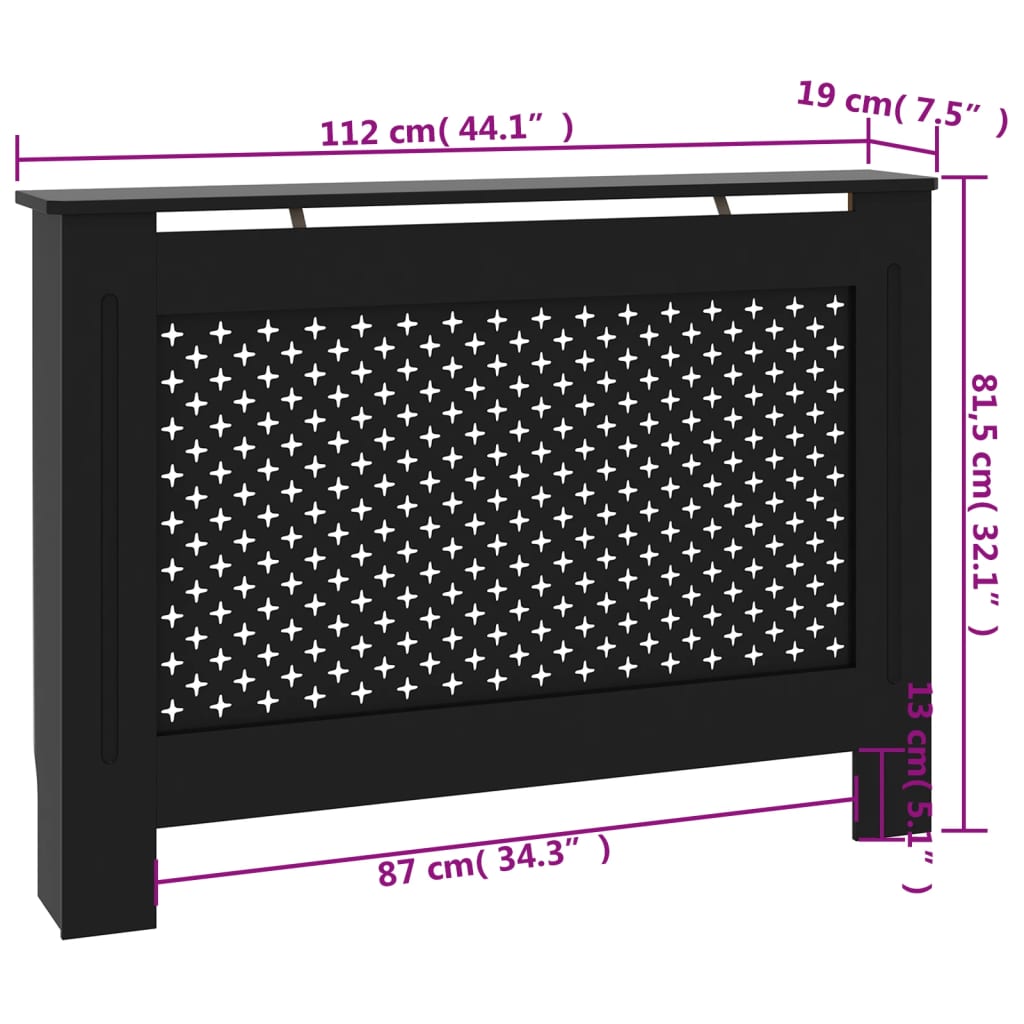 Radiatorombouw 78 cm MDF