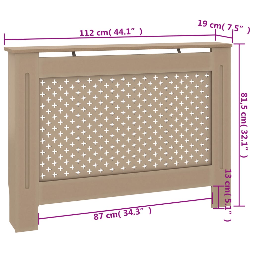 Radiatorombouw 78 cm MDF