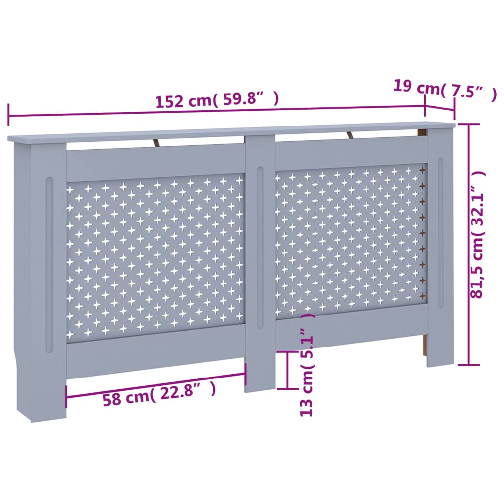 Radiatorombouw 78 cm MDF