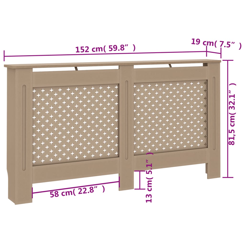 Radiatorombouw 78 cm MDF