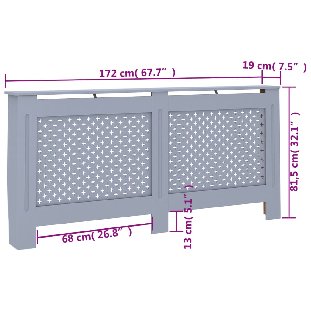 Radiatorombouw 78 cm MDF