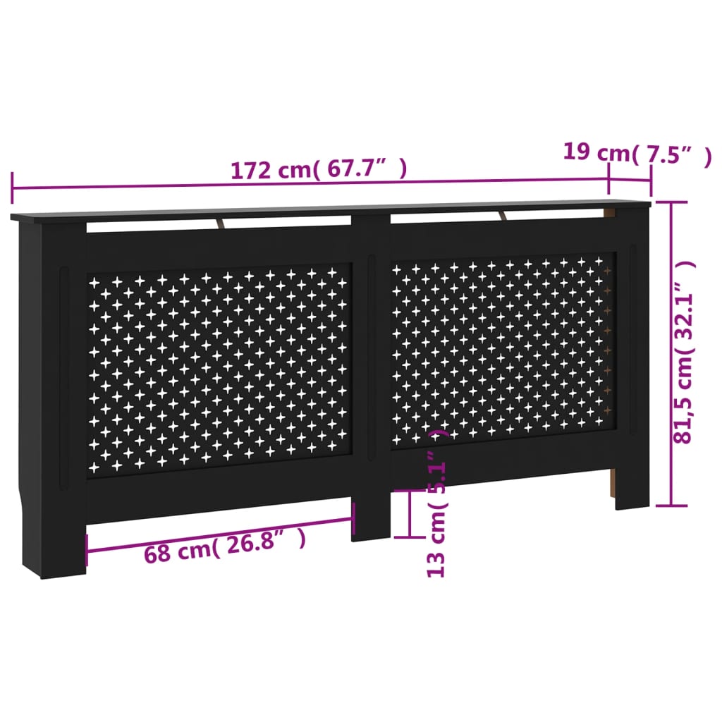 Radiatorombouw 78 cm MDF